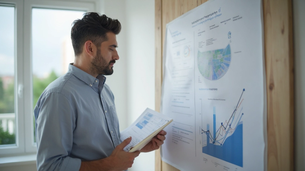 Профессиональная фотография человека с дневником целей и графиком прогресса